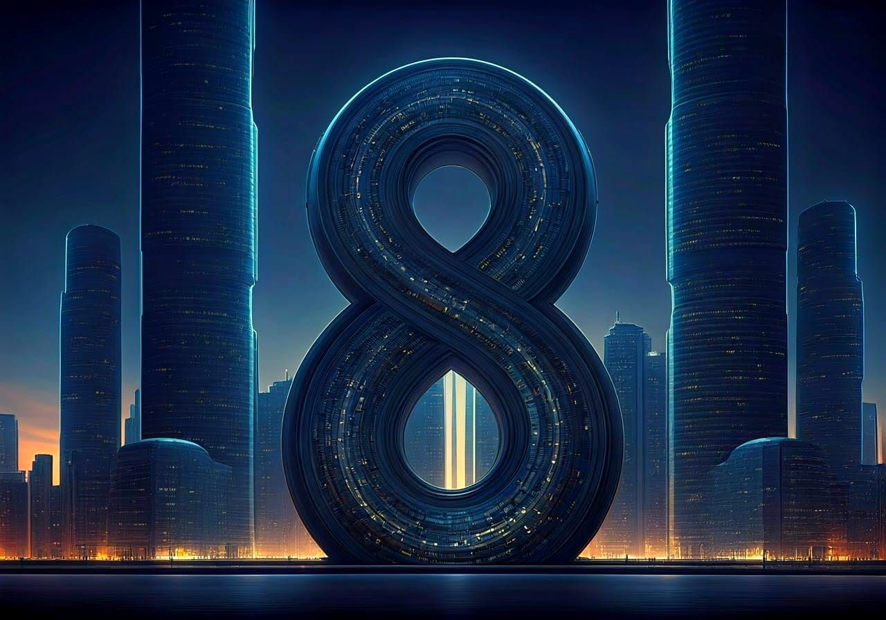 Surreal Cityscape in Modernist Style with Futuristic Archite...