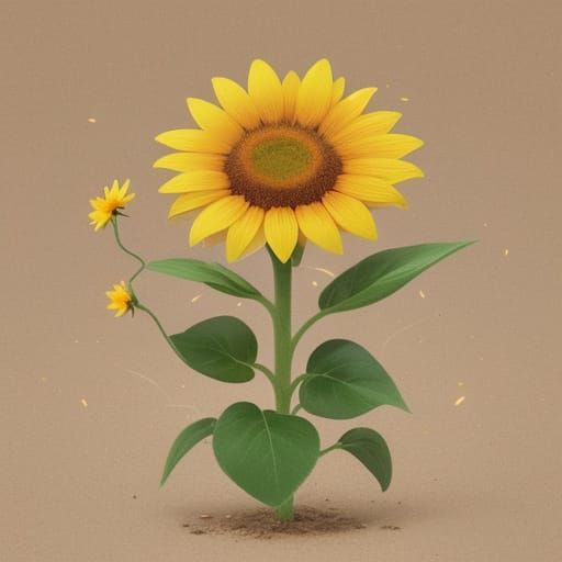 Cheerful Sunlet Pokémon with Sunflower Head