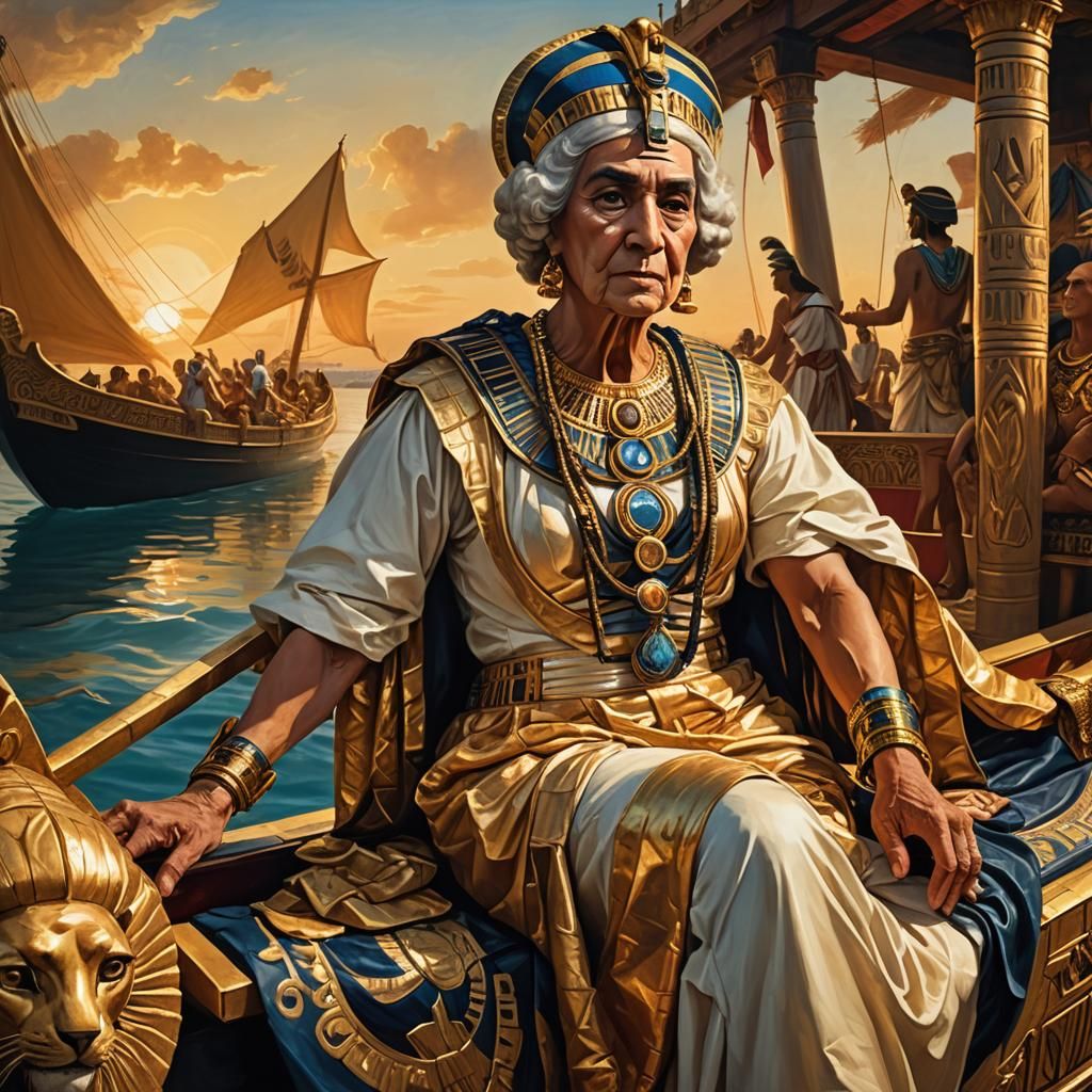 Cleopatra Barge Scene as Baroque Painting