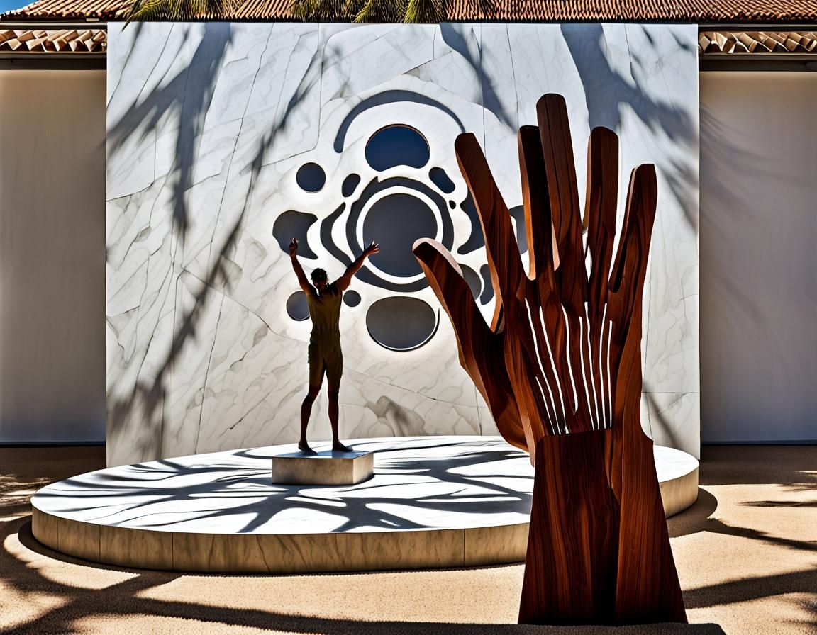 Kinetic Earth Sculpture Inspired by Helio Oiticica