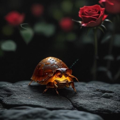 Hermit Crab in Mystical Dark World
