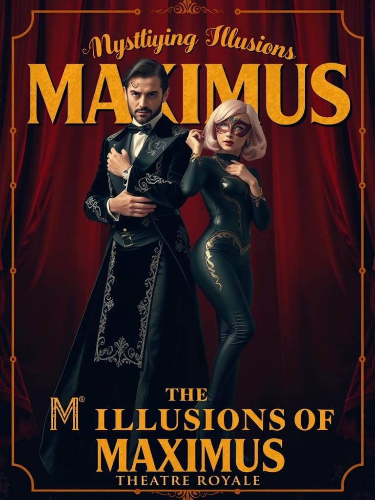 Mystifying Magician in Art Deco Style