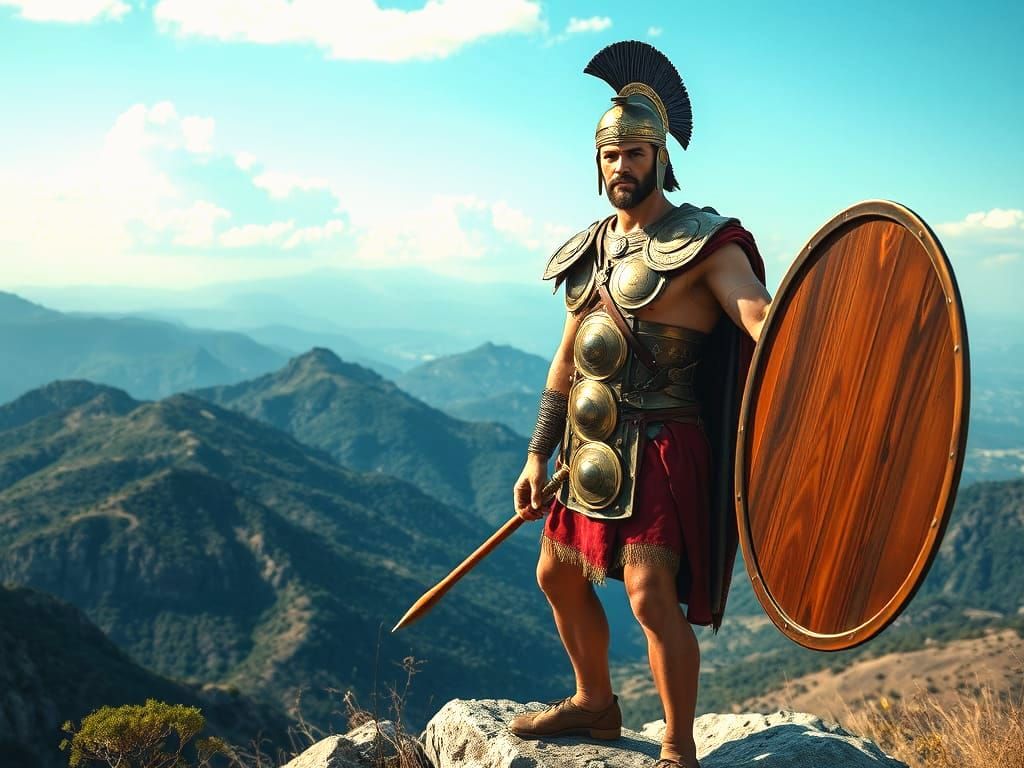 Bronze Age Leader With Cuirass, in Oil Painting Style