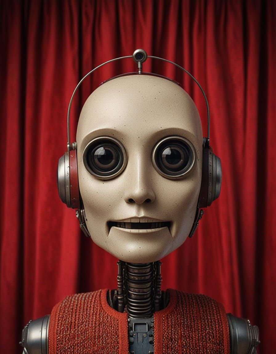 Android Child Robot Portrait in Photography Style