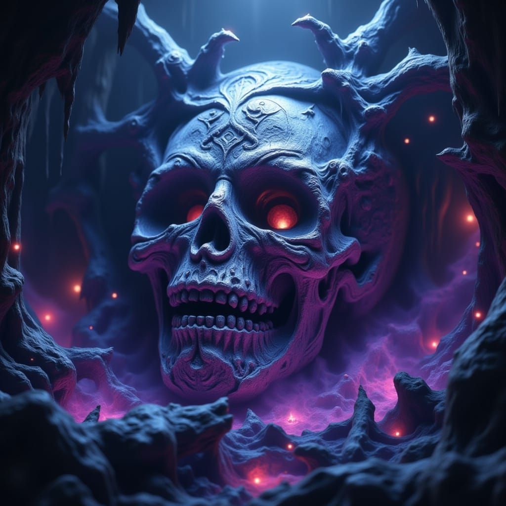 Surreal Skulls Confront Cosmic Contradictions in Dark, Magic...