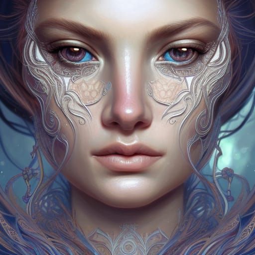 Intricate Portrait of Woman with Magical Eyes
