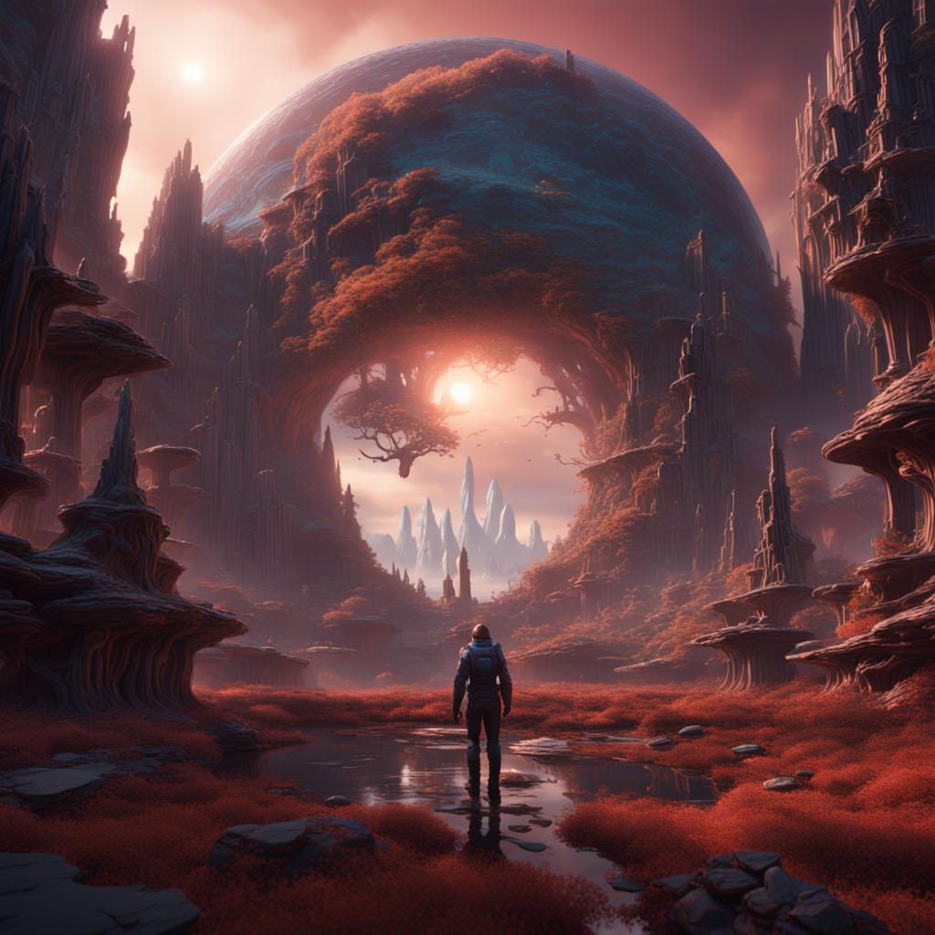 Fragile Universe at the End of Time: Matte Painting