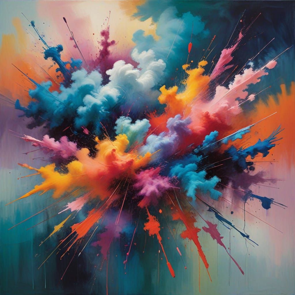 Swirling Colors of Emotion in Vibrant Abstract Dance