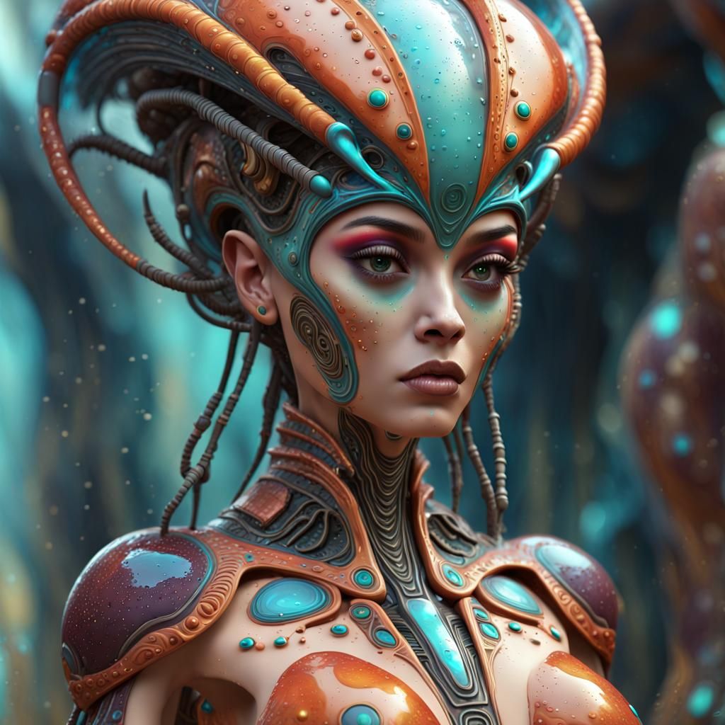 Alien Queen with Carnival Glass Headdress