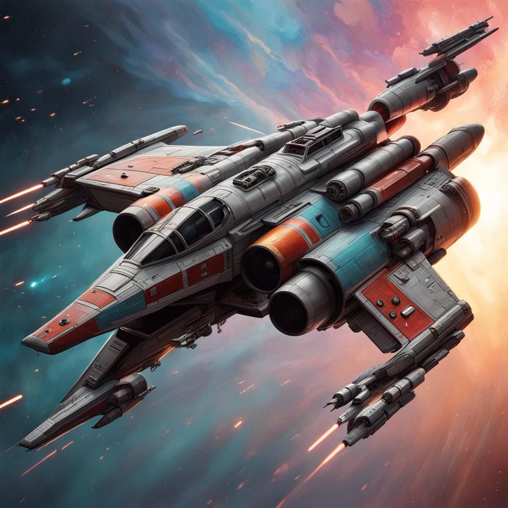Havoc Class Starfighter Concept Art in Color Depth