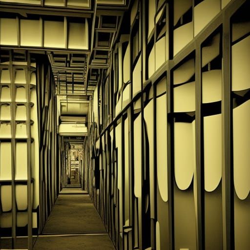 Bizarre Liminal Space in Dark Fantasy Style