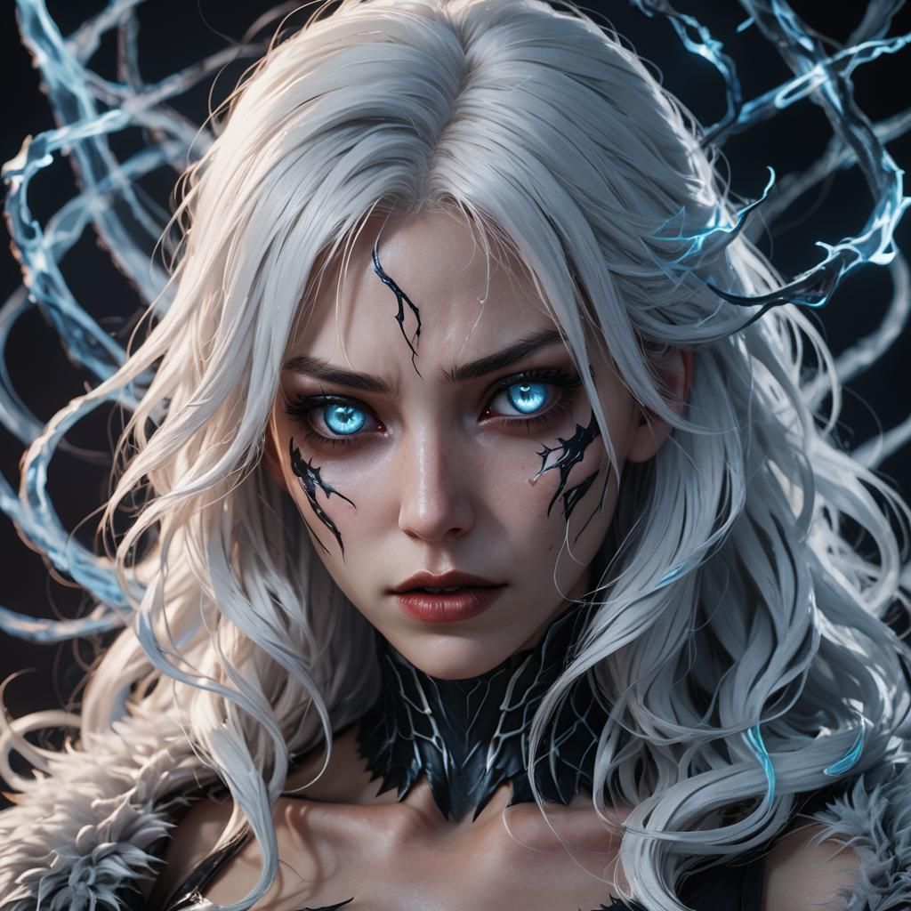 Anime Girl Possessed by Vampire and Venom