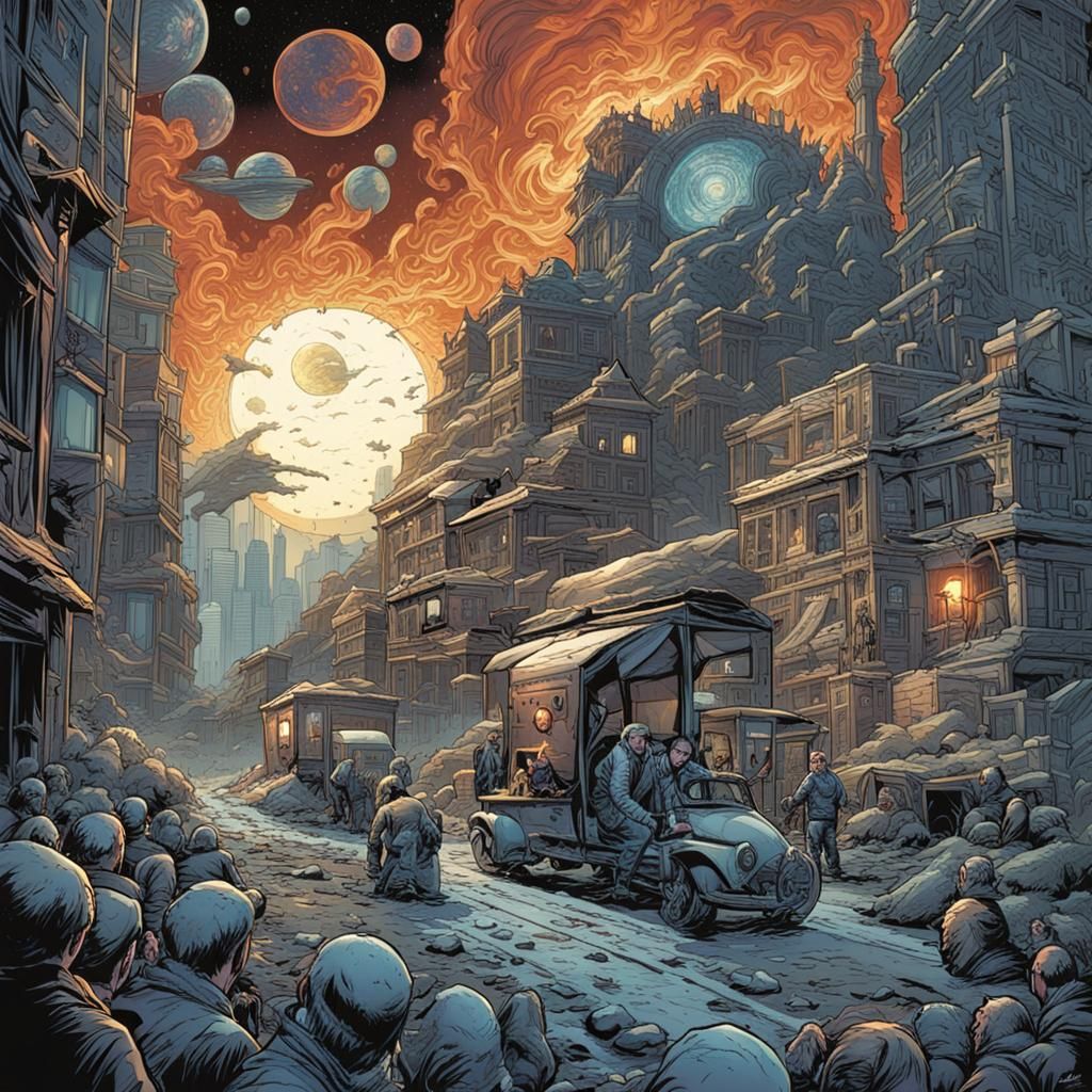 Leap Year 2024 Comic Book Art Illustration