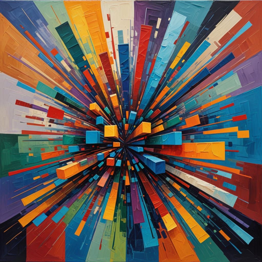 Vibrant Abstract Art Composition