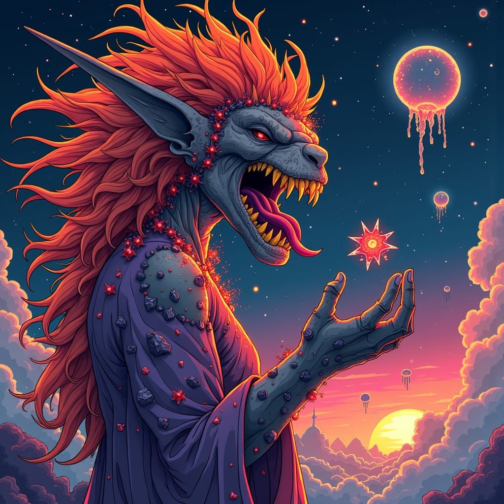 Create an image that merges the aesthetics of 8-bit and 16-b...