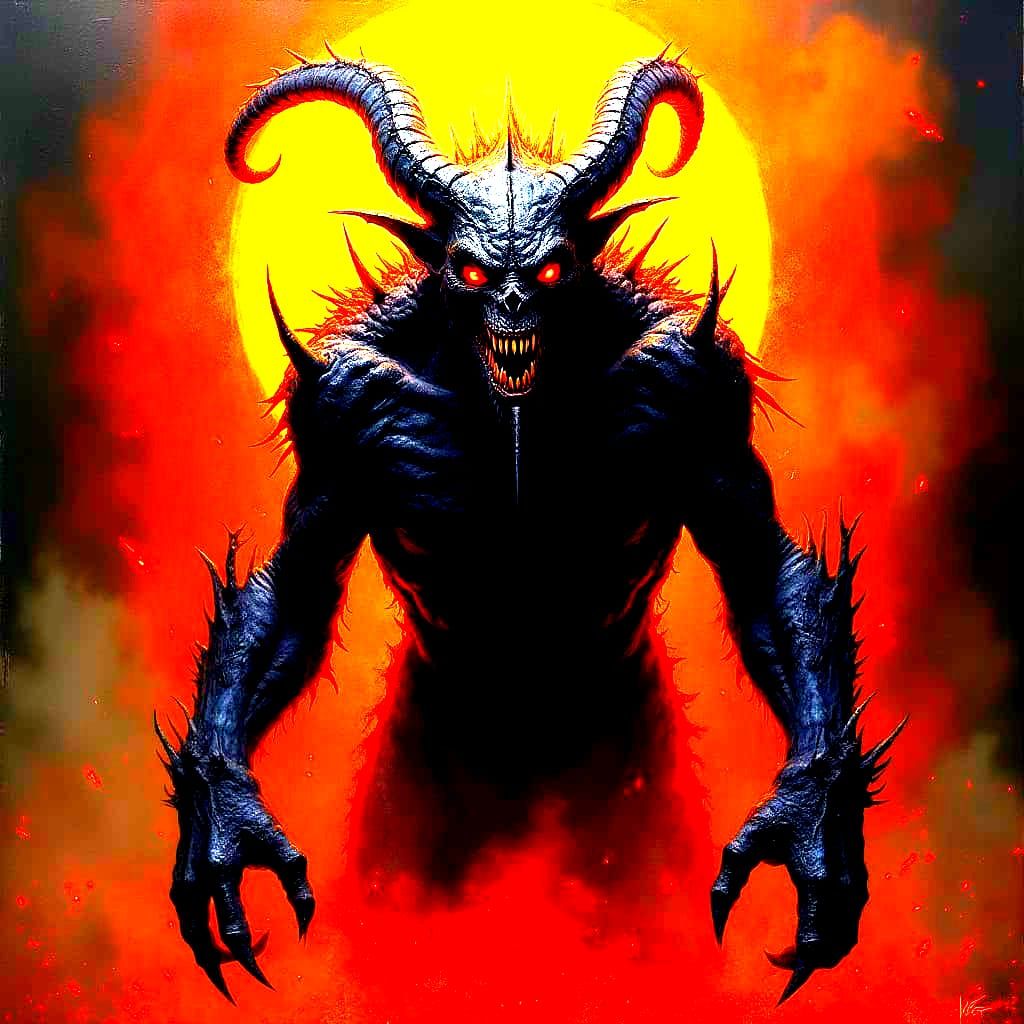 Ancient Demon Embodied in a Fiery Fury