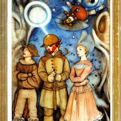 Steampunk Mouse Winter Fantasy in Fairycore Style