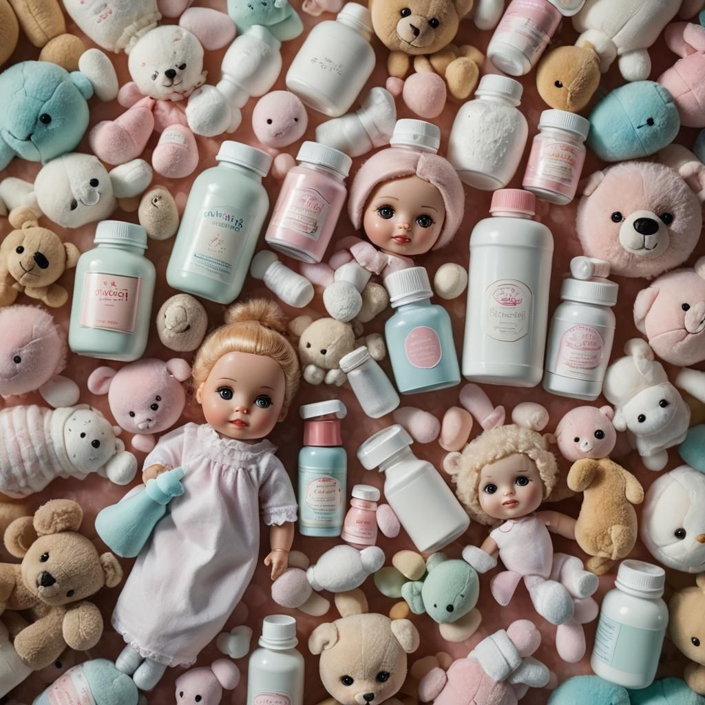 Pastel Doll Still Life: Conceptual Photography