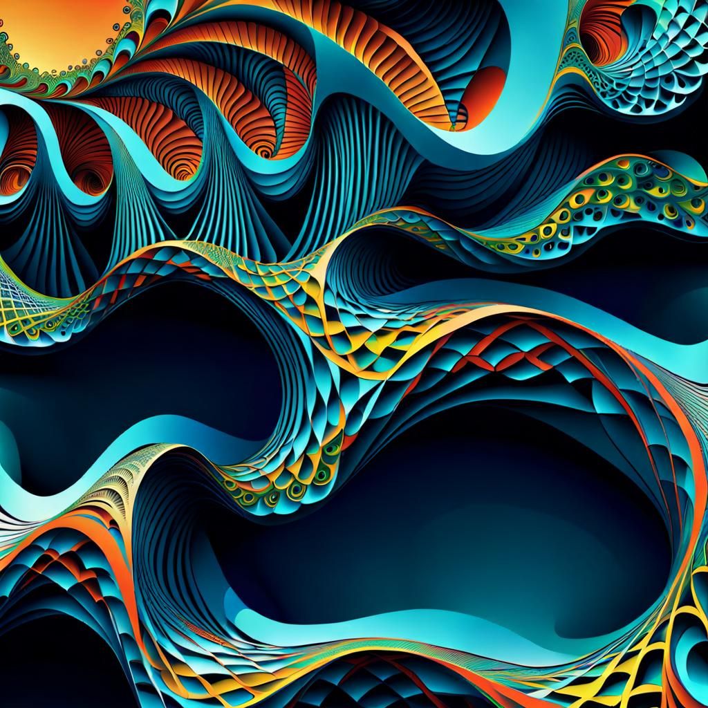 Complex Fractal Design with Zentangle Elements