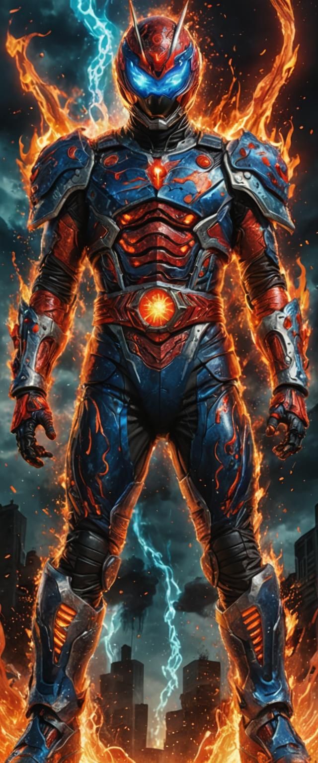 Hellish Kamen Rider with Dimensional Powers