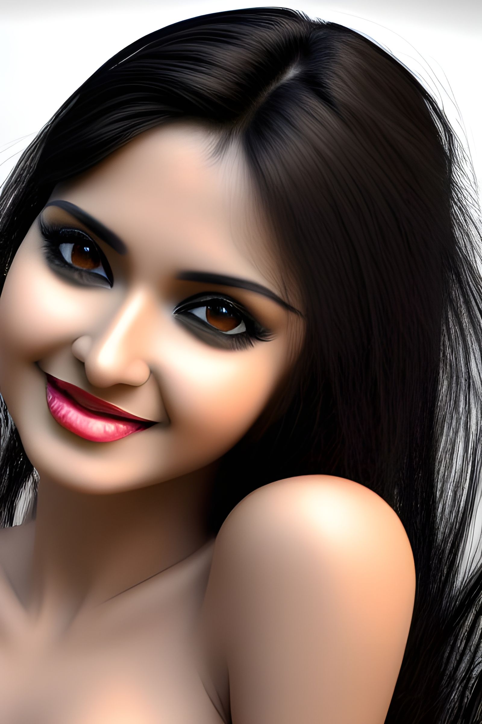 Irresistible Indian Woman Portrait in Cinema 4D