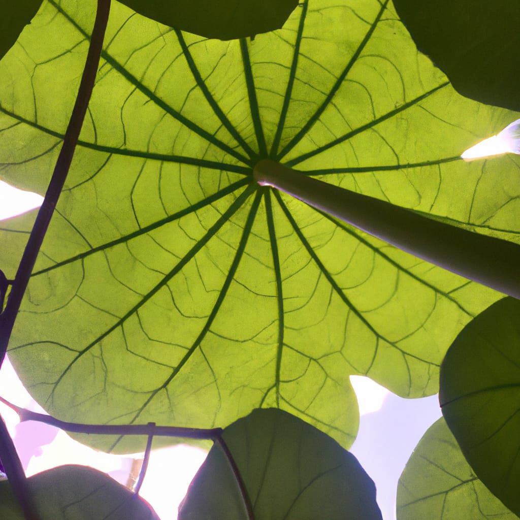 Sunlight Filtering Through Green Leaves