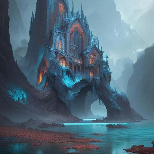 Water Abstract Clay Art: Detailed Matte Painting