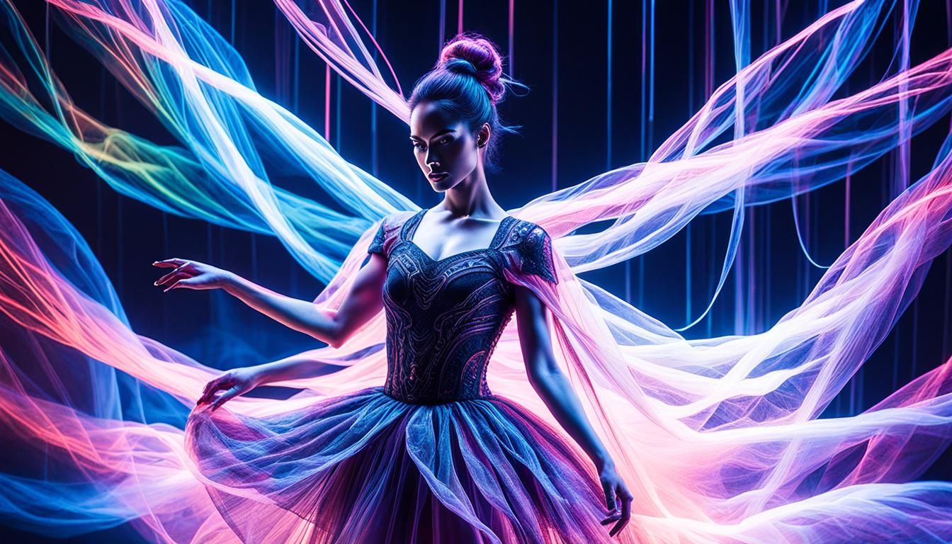 Double Exposure Ballerina in Toxic Punk Style