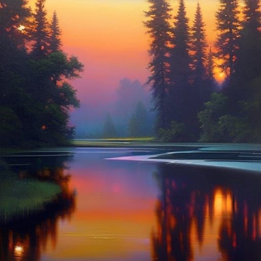 Reflections: Night Sky Over Crystal Pool