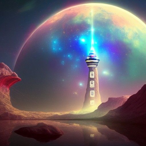 Galactic Lighthouse Among Stars and Nebulas