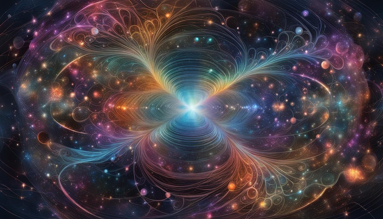 Quantum Cosmic Connection: Holographic Astral Illustration