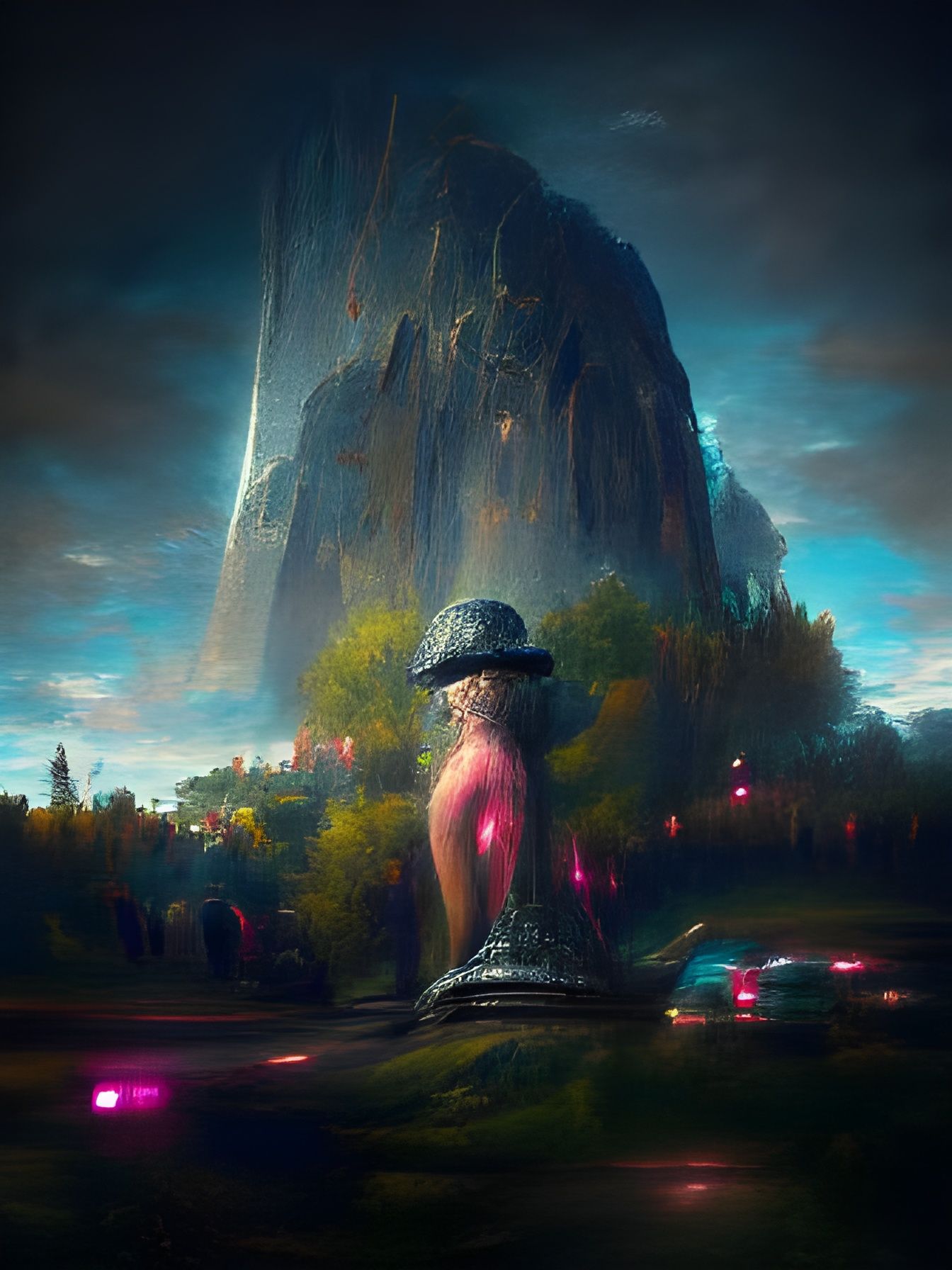 Devils Tower Digital Matte Painting in Film Noir