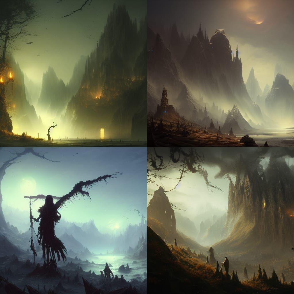 Skeleton Painter: Dark Fantasy Concept Art