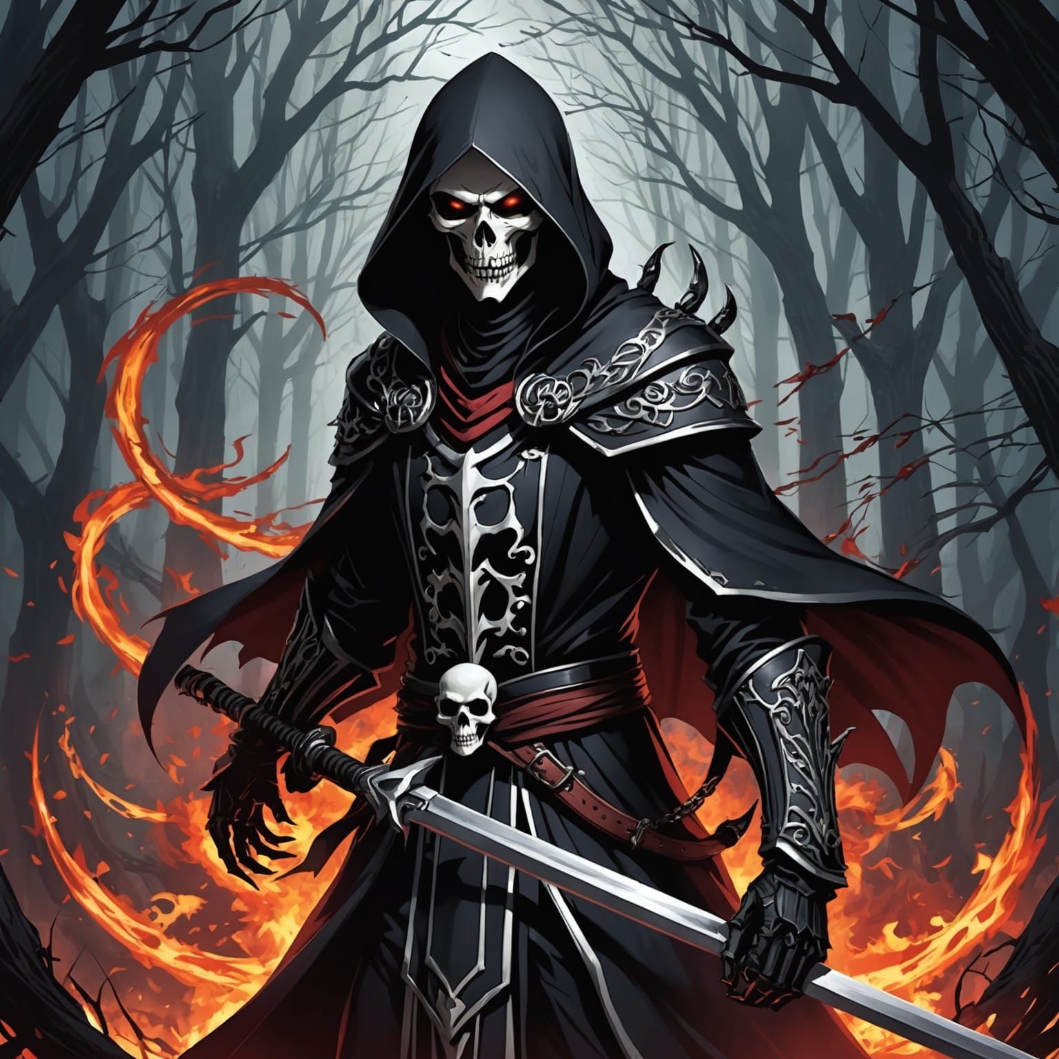 Anime Style Grim Reaper Key Visual