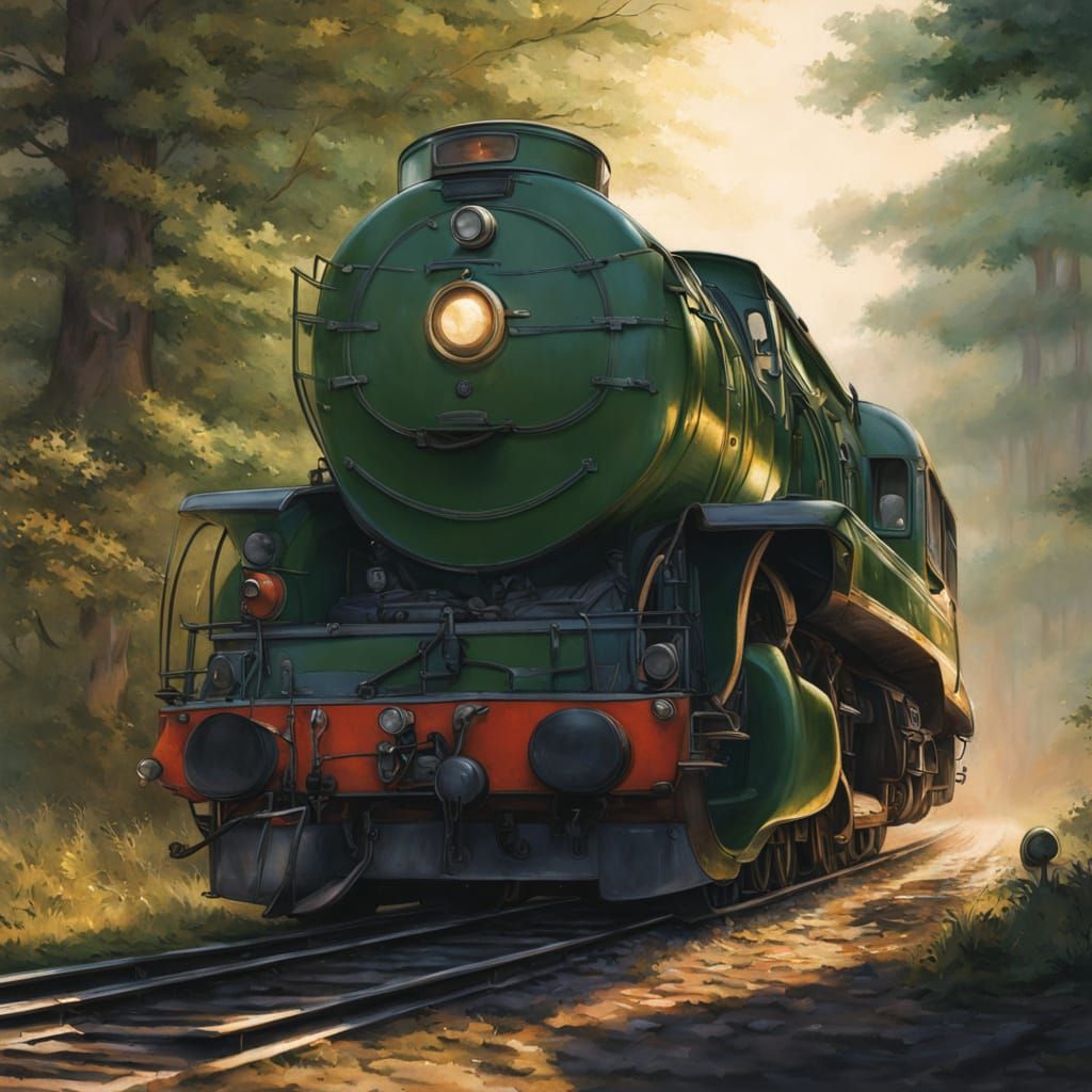 Muscular Wrestlers Practice Martial Arts in Fantasy Forest