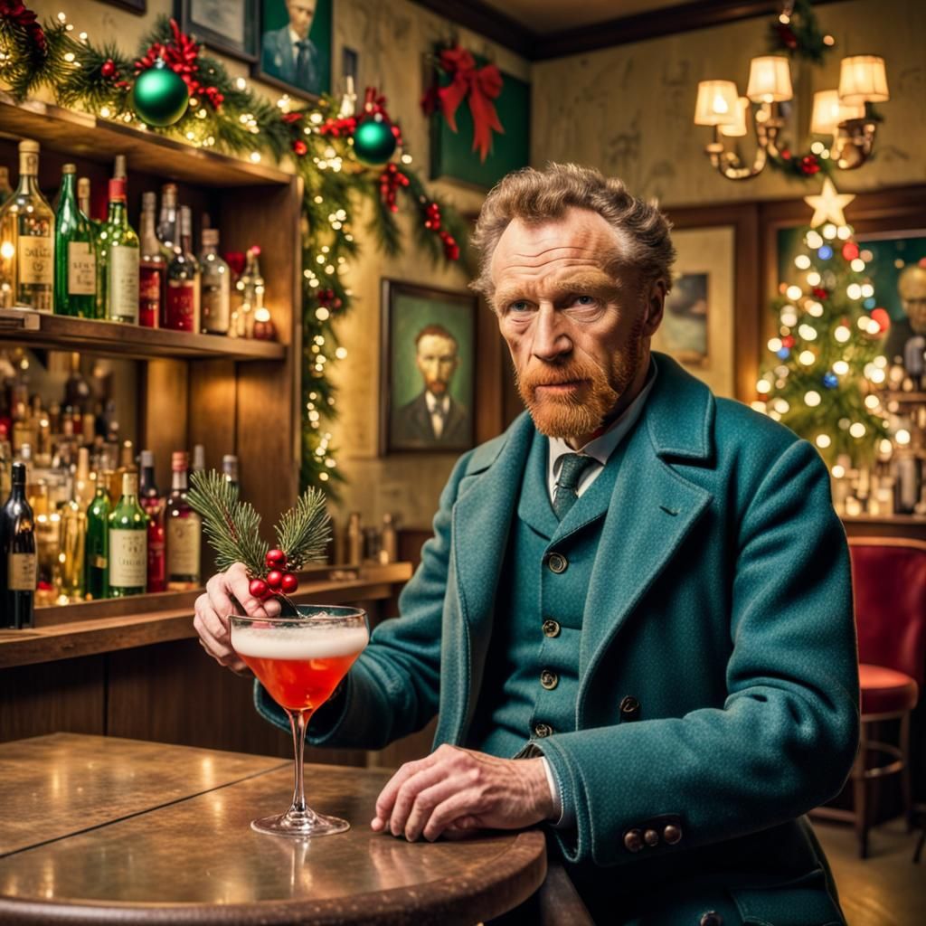 Disfrutarás un cóctel navideño con Van Gogh?