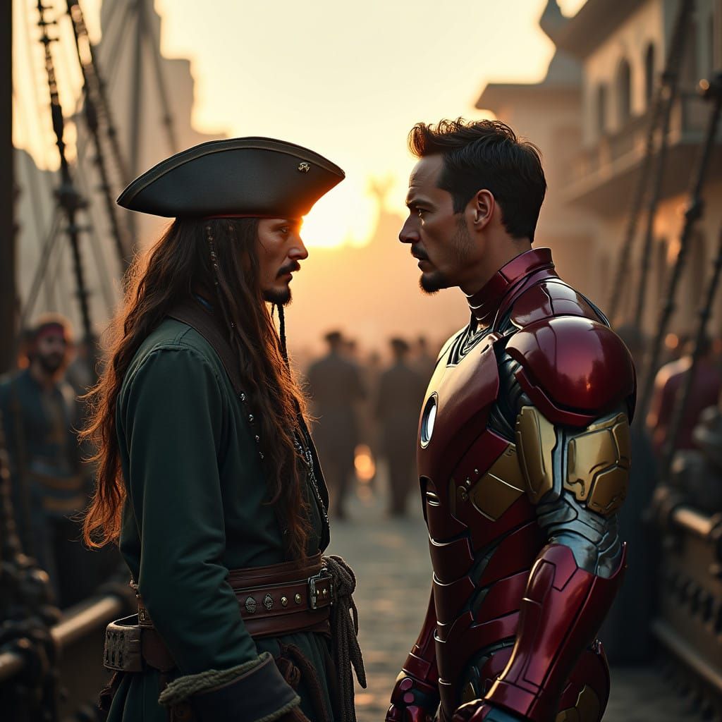 Captain Jack Sparrow Meets Iron Man in a Swashbuckling Sunse...