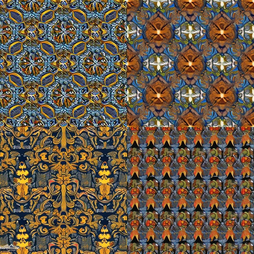 Gouache Seamless Pattern: Detailed Repeating Design