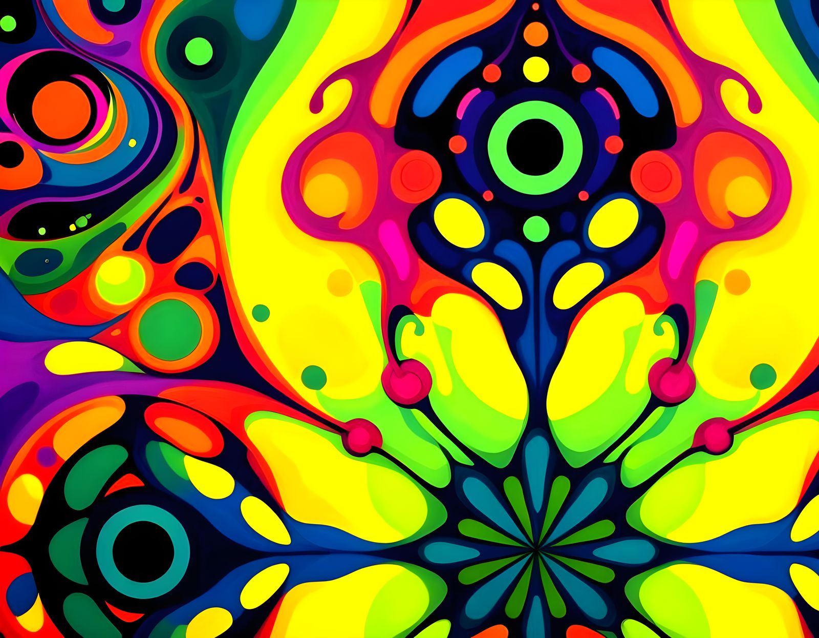 Psychedelic Abstract Design in 2D