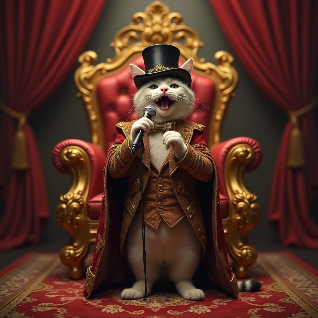 Regal Feline Performs Grand Opera in Steampunk-Themed Royal ...