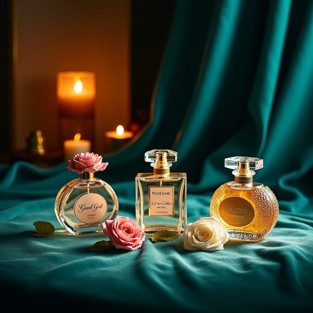 Luxurious Perfume Bottle Collection in Elegant Boudoir