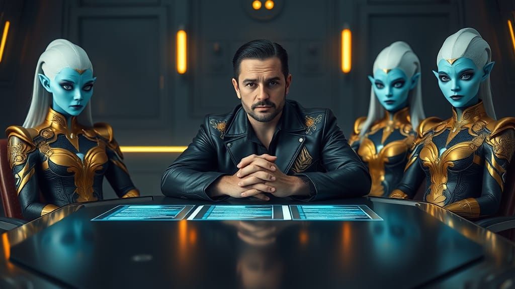 Intergalactic Negotiator in Cyberpunk Conference