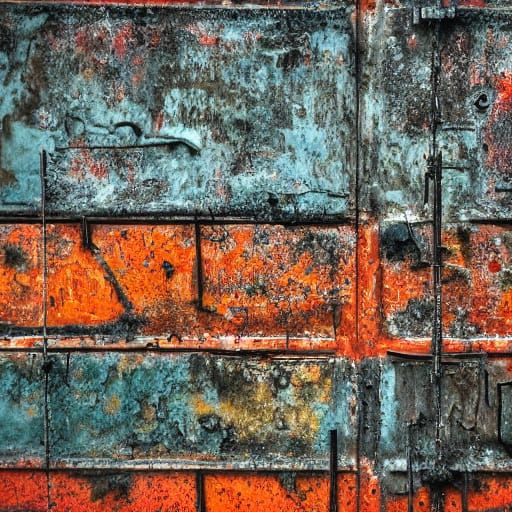 Iron Sculptures in Urban Ruins: Abstract Expressionism