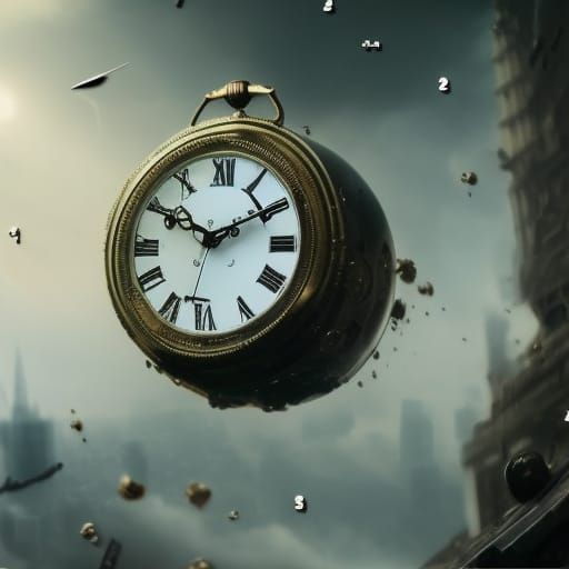 Shattered Time: A Space-Time Disruption with Luxury Watch