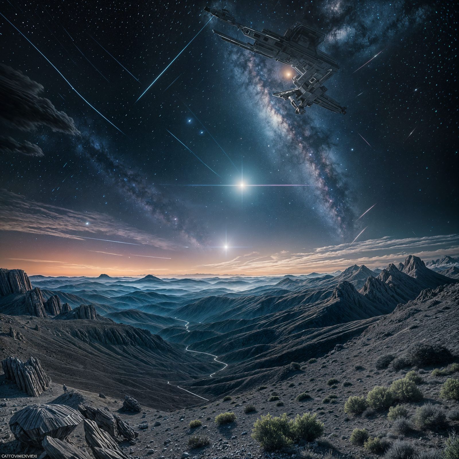 Epic Swirling Galaxy in Vibrant Hues