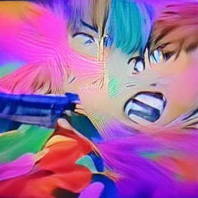 90s Anime VHS Freeze Frame of Violent Scene
