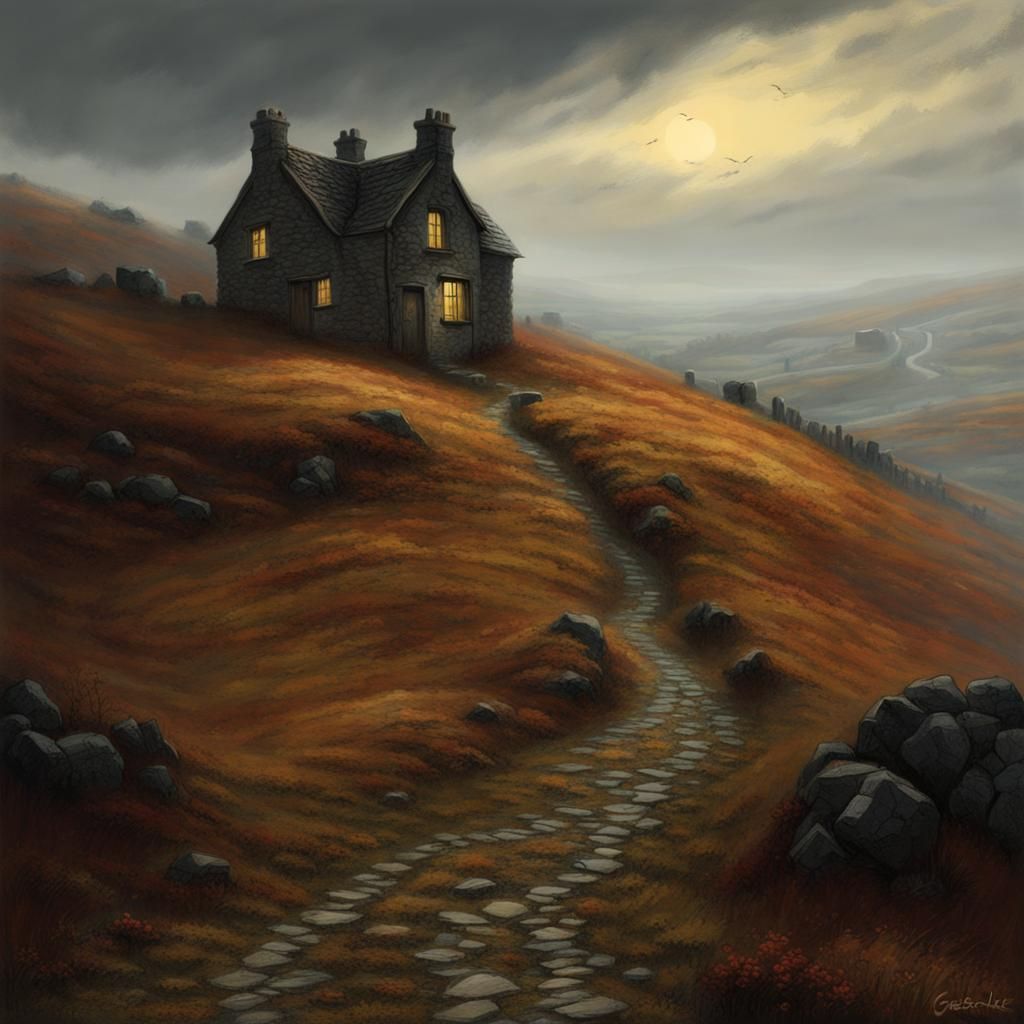 Moody Scottish Croft House in Autumnal Tones