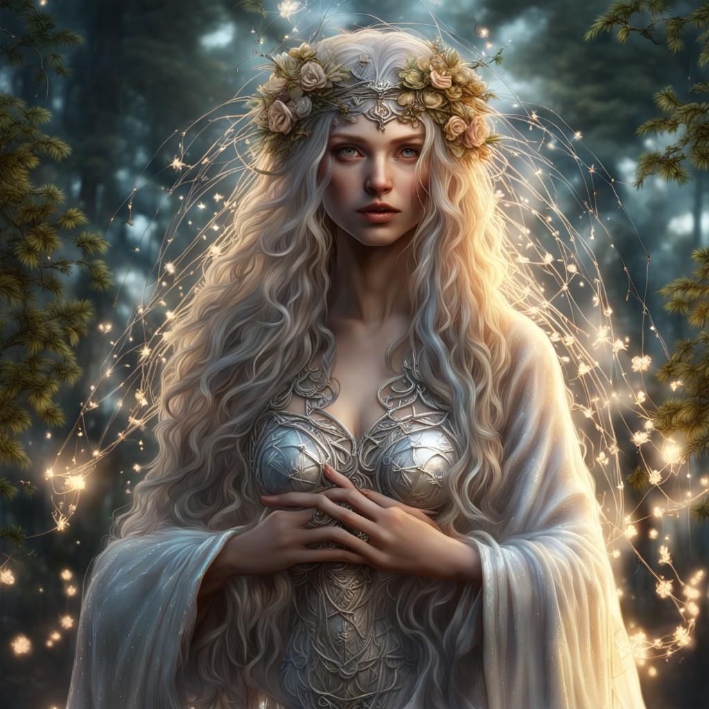 Brighid: Light Goddess in Metal and Flowers