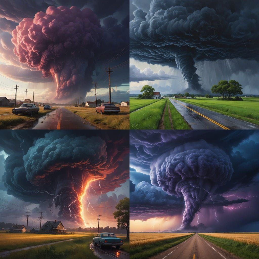 Wedge Tornado in Vibrant Graffiti Art