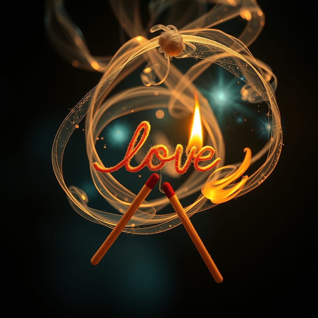 Cosmic Matchsticks in Love: A Celestial Ballet